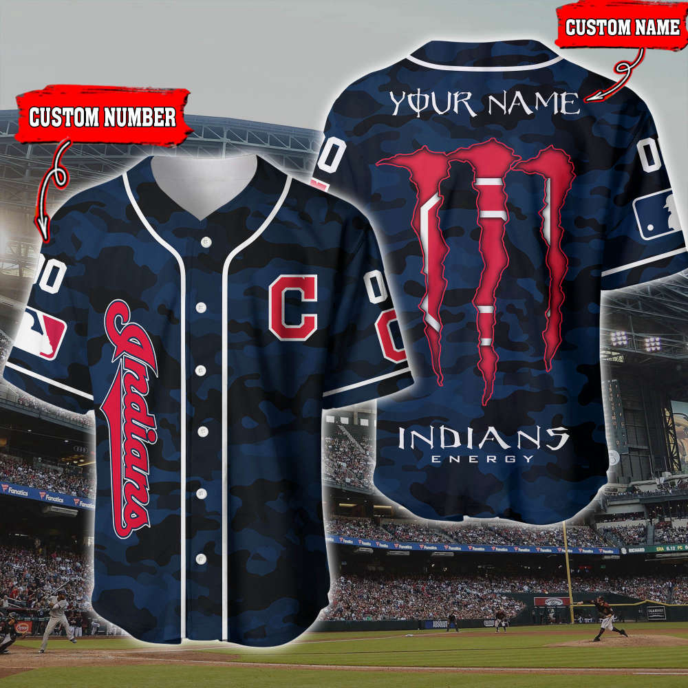 Cleveland Indians Personalized 3D Printed Baseball Jersey: Customizable Team Gear