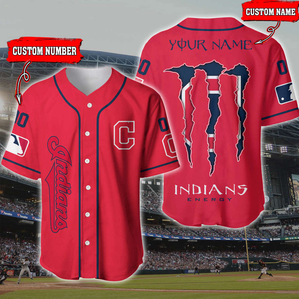 Cleveland Indians Personalized 3D Printed Baseball Jersey: Customizable & Authentic Team Gear