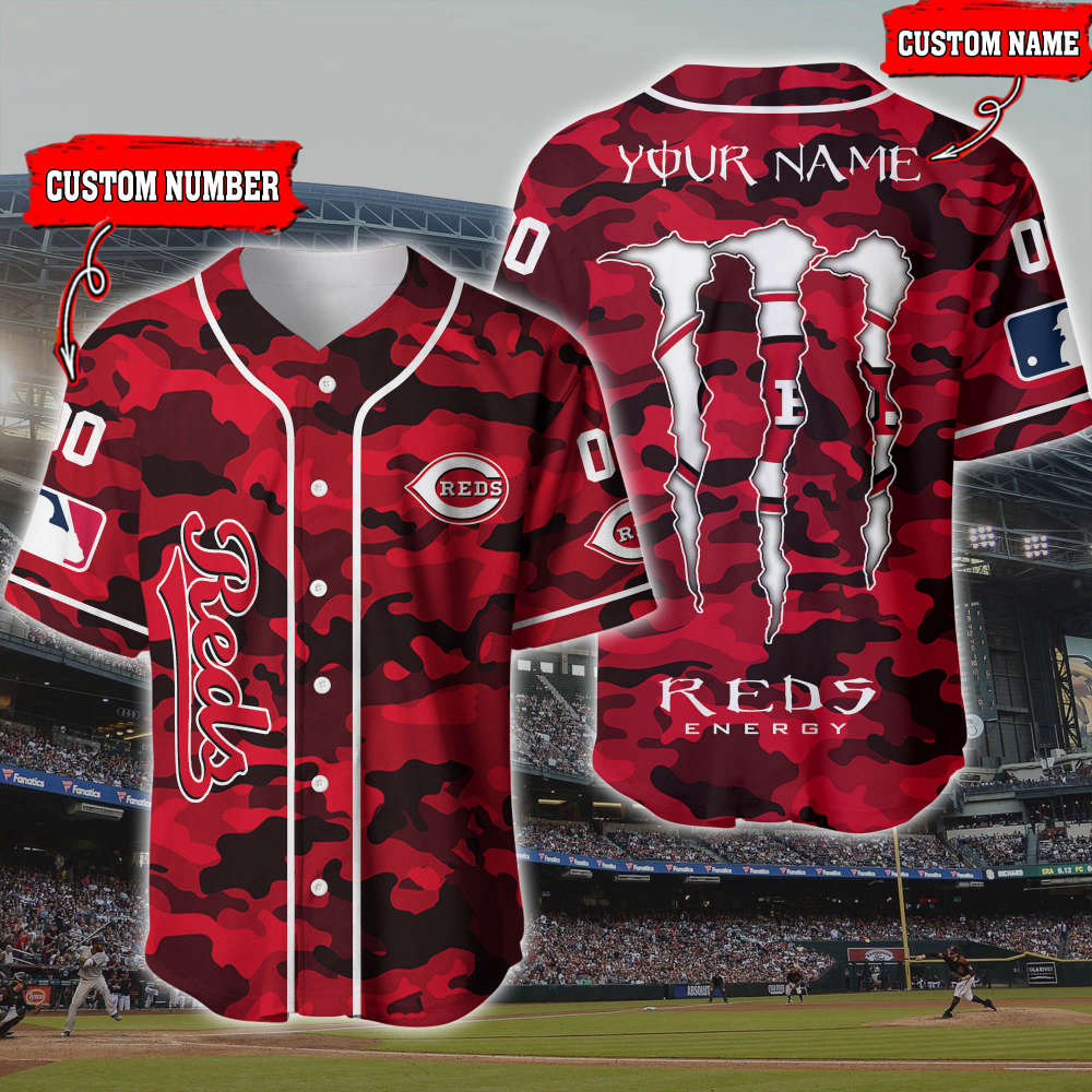 Cincinnati Reds Personalized 3D Printed Baseball Jersey – Customizable & Authentic