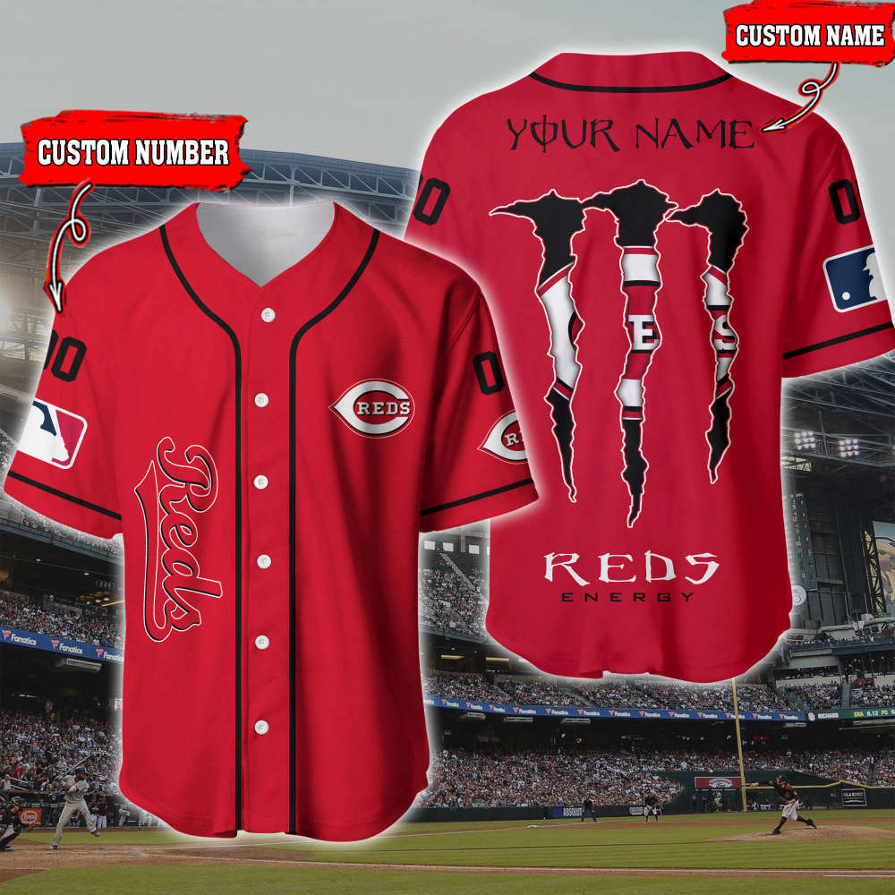 Cincinnati Reds Personalized 3D Printed Baseball Jersey – Customizable & Authentic