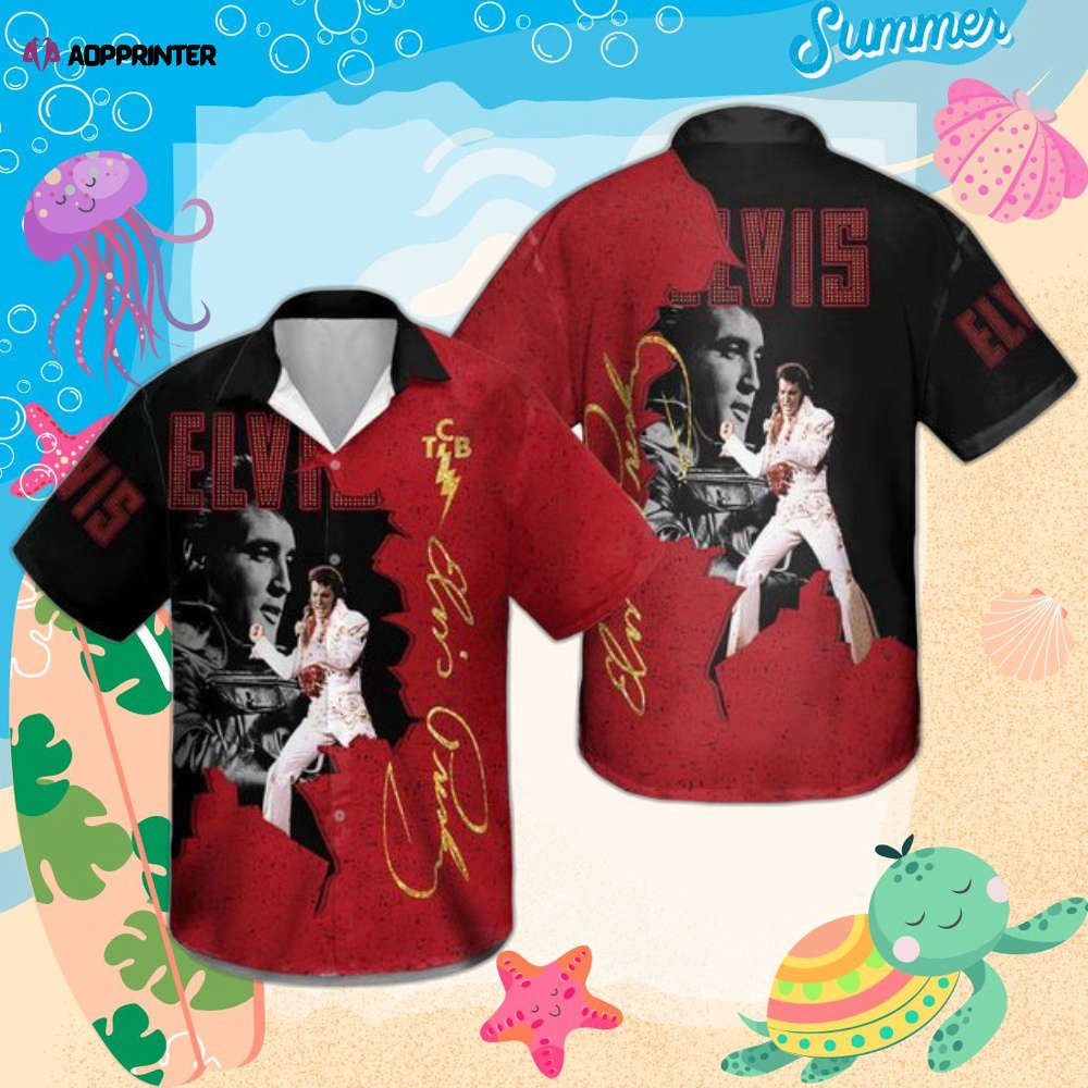 3D Elvis Presley Unisex Hawaiian Shirt, Elvis Presley Summer Hawaiian