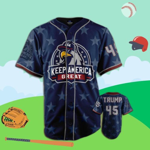 4th of July Eagle Baseball Jersey – Patriotic Design for Great America Sports