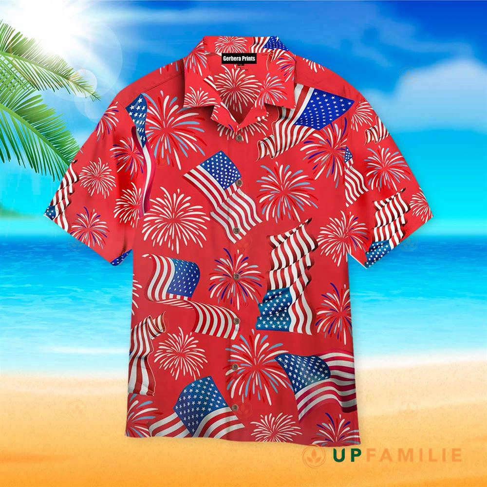American Flag 4th Of July American Flag Aloha Cool Hawaiian Shirt