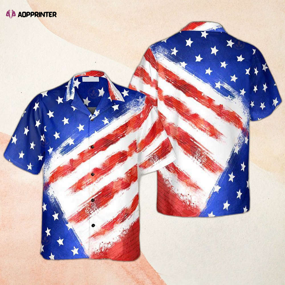 American Flag Beach Shirt Gifts Summer Hawaiian Shirt