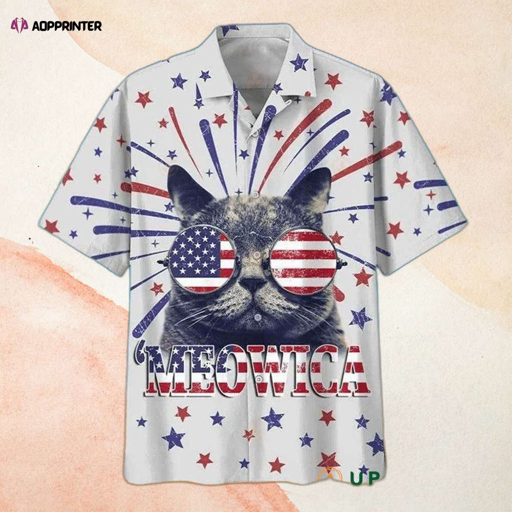 American Flag Beautiful Flamingo Happy 4th Of July Cool Hawaiian Shirt