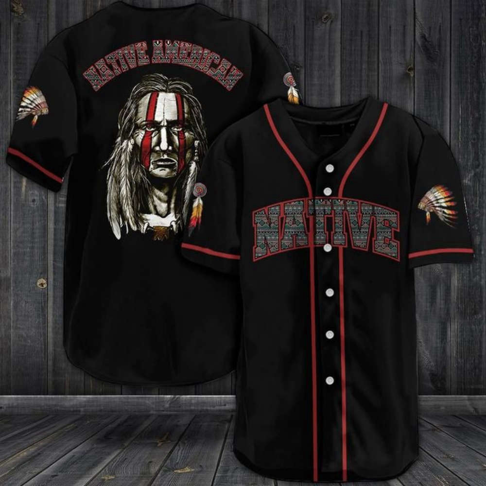 Authentic Native American Chief Tribe Baseball Jersey – Embrace the Spirit of the Tribe!