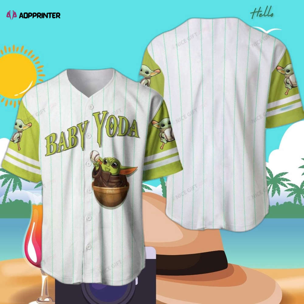Baby Yoda Baseball Jersey 3D Printed Star Wars Apparel for Infants