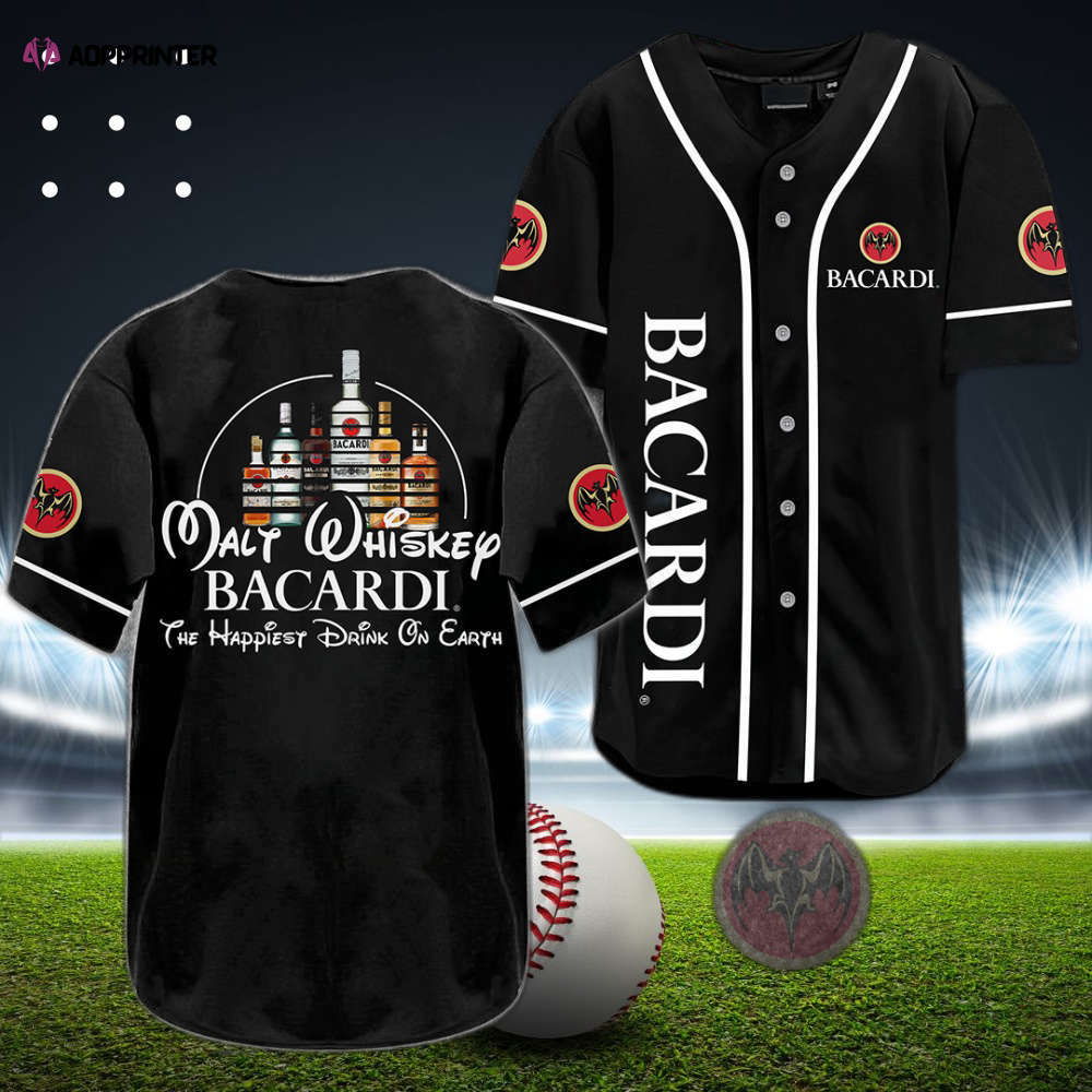 Bacardi Happiest Drink Baseball Jersey: Stylish & Fun Apparel for Baseball Enthusiasts