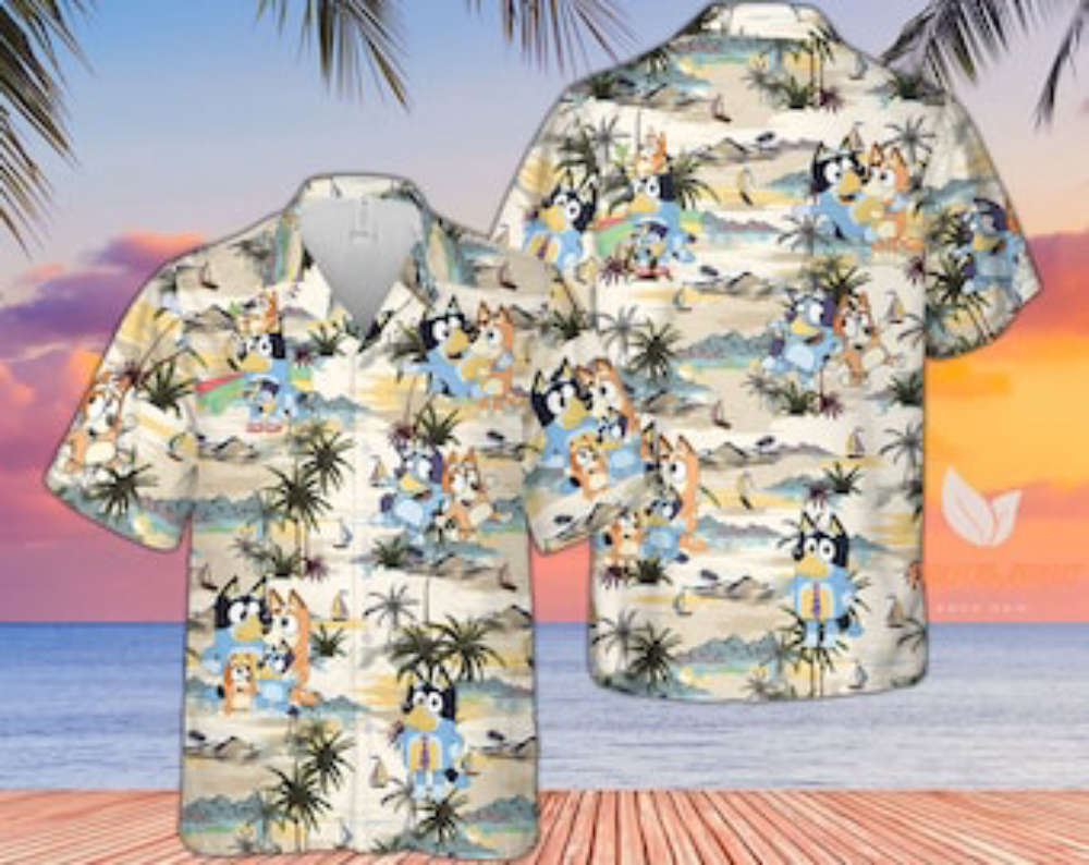 Bluey Sandcastles And Crabs Beach 3D All Over Printed Gift Hawaiian Shirt -  Trendingnowe