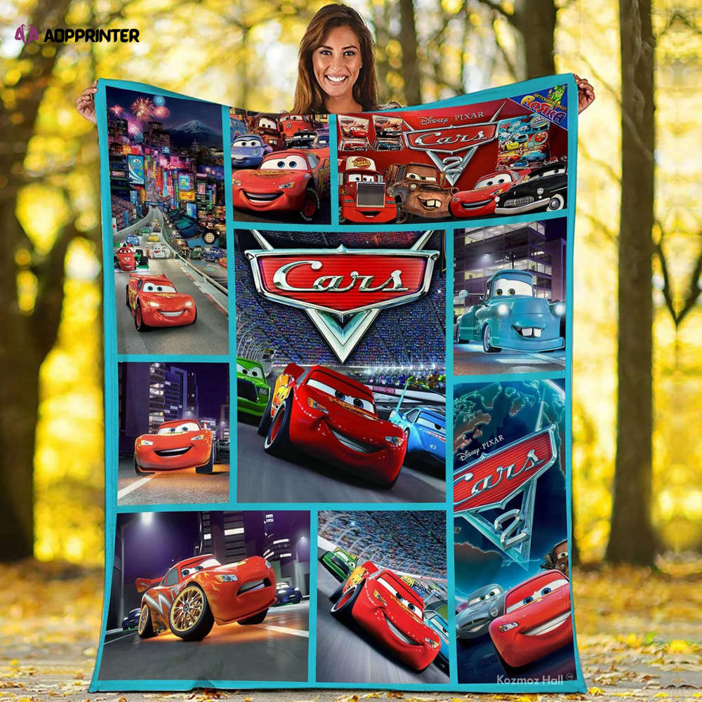 Cars Blanket, Cars Lightning McQueen Cars Lovers Gift, Kid Quilt Blanket Bedding Set Sofa
