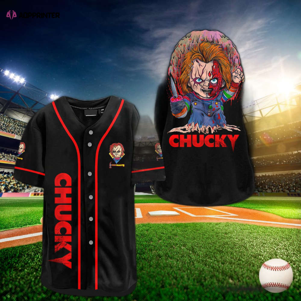 Chucky Horror Character Baseball Jersey – Limited Edition: Spook Up Your Style