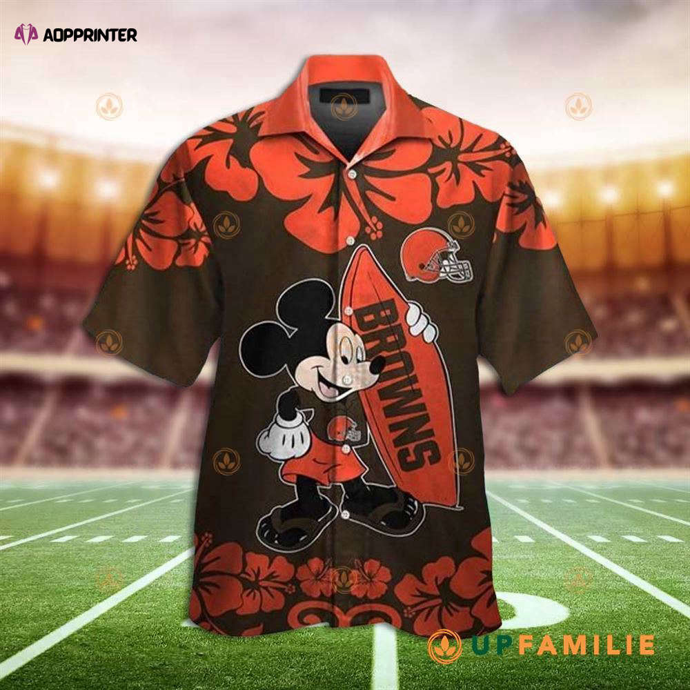 Cleveland Browns Mickey Mouse Hawaiian Shirt