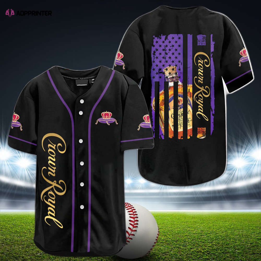 Custom Crown Royal American Flag Baseball Jersey: Personalize Your Style!