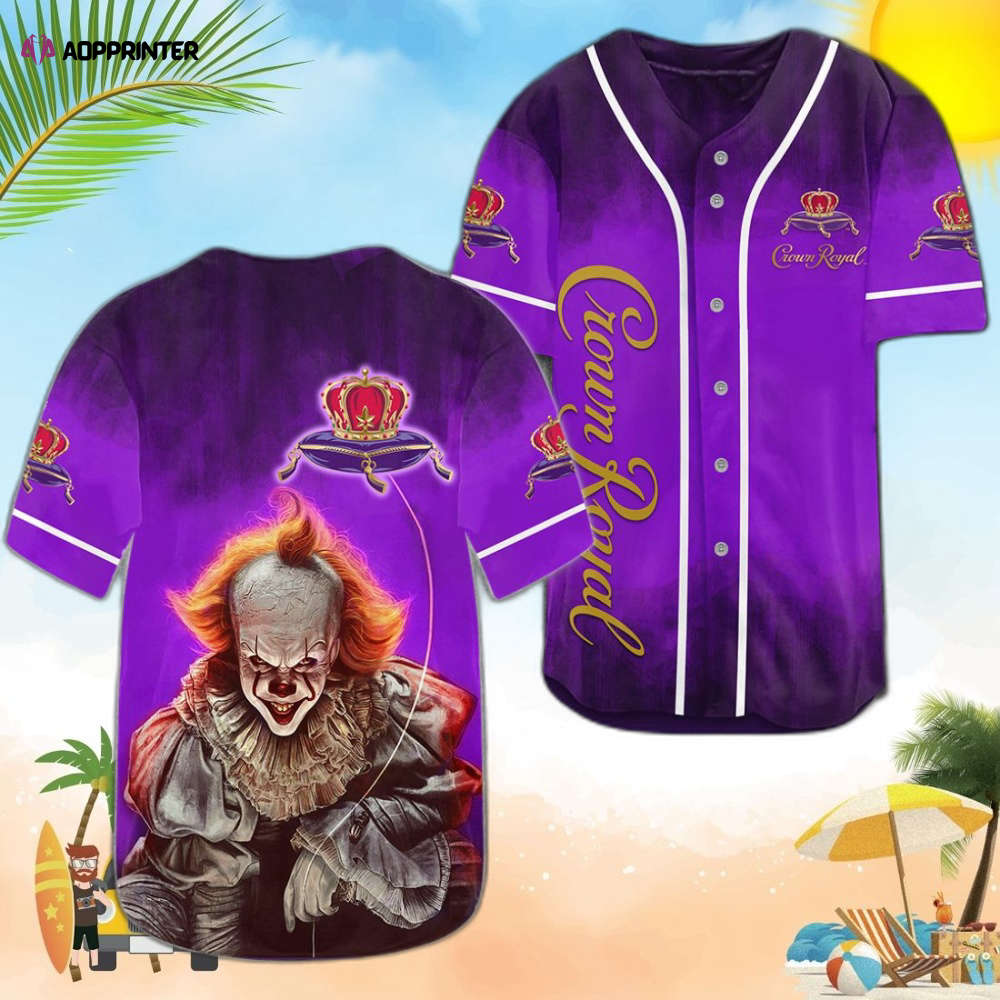 Crown Royal Horror Clown It Baseball Jersey