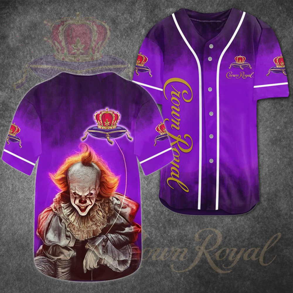 Crown Royal Horror Clown It Baseball Jersey