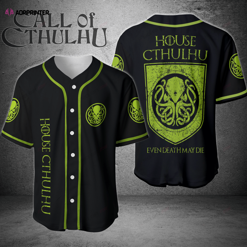 Cthulhu House 3D Printed Baseball Jersey – Unique and Stylish Design
