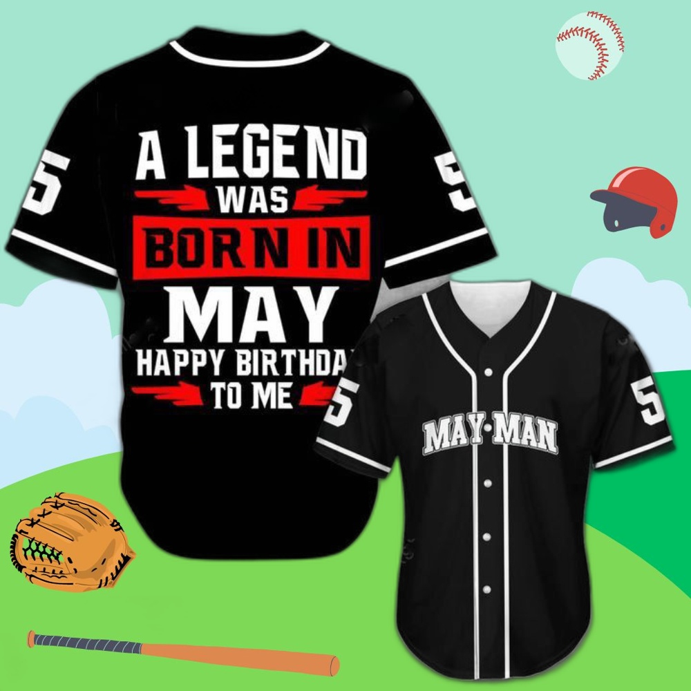 Custom A Legend Was Born Month Baseball Jersey – Personalized & Stylish