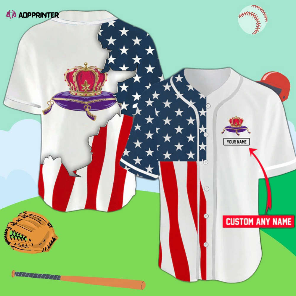 Custom Crown Royal American Flag Baseball Jersey: Personalize Your ...