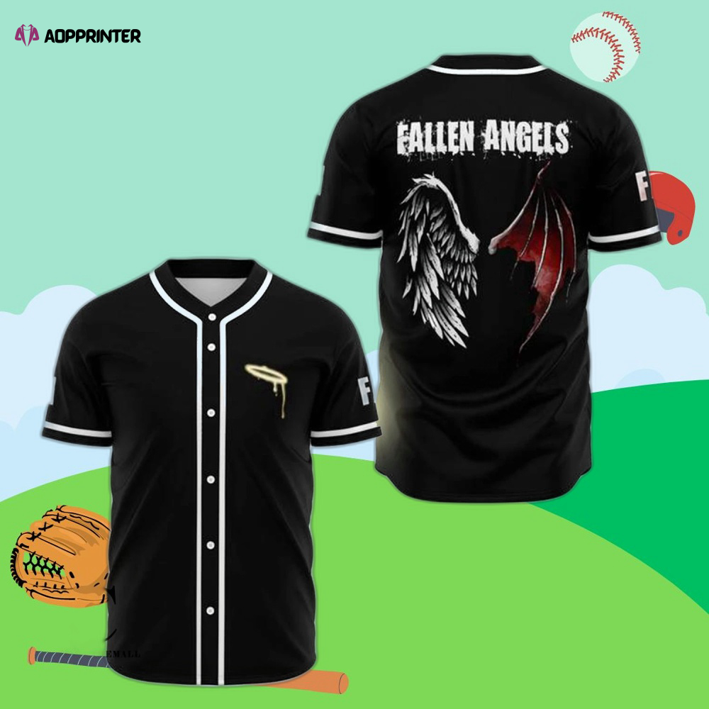 Custom Fallen Angels Rave EDM Baseball Jersey – Personalized Print