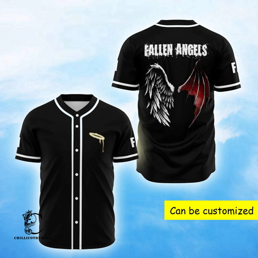 Custom Fallen Angels Rave EDM Baseball Jersey – Personalized Print