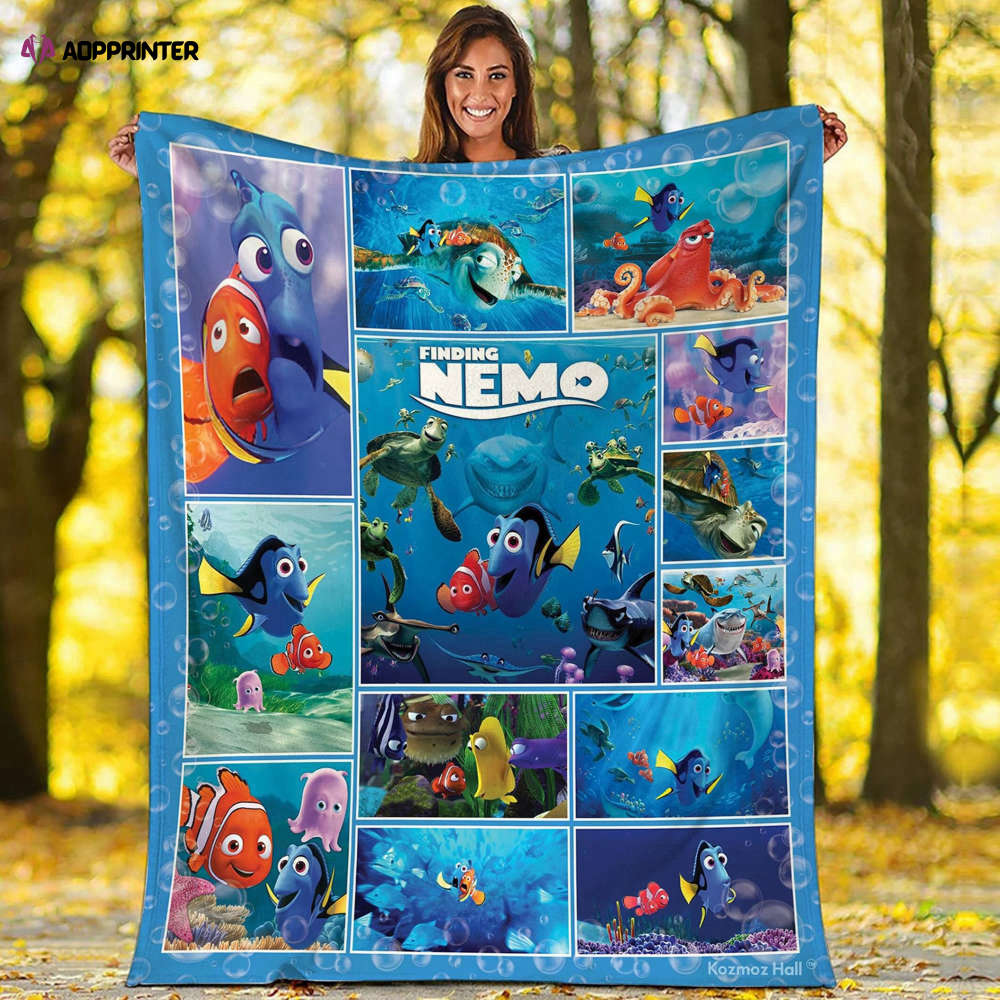 Custom Finding Nemo Blanket, Finding NemoKid Gift, Finding Nemo Lovers Gift, Kid Blanket Quilt Bedding Set Sofa