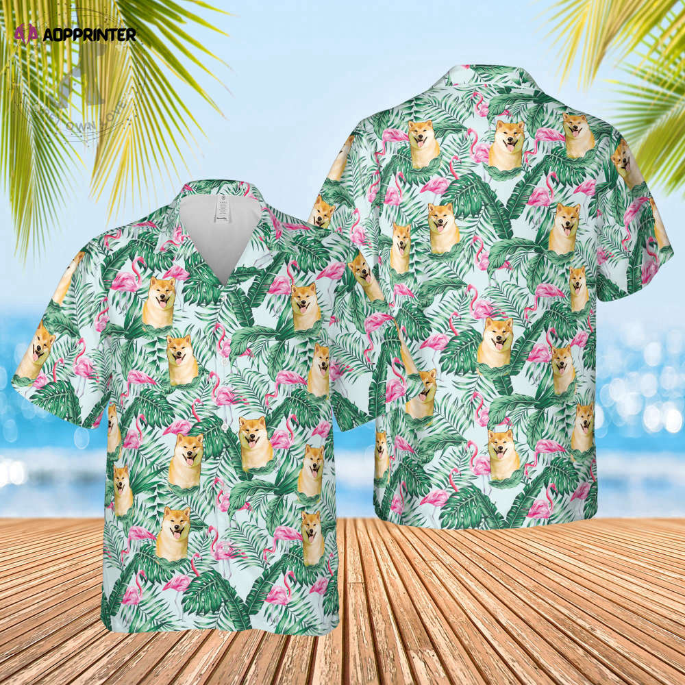 Custom Dog Hawaiian Palm Tree Shirt With Text Pet Photo Short Sleeve Beach Shirt Personalized Cat Photo Hawaiian Shirt Wedding Gift