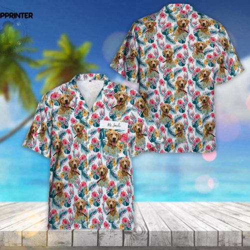 Custom Hawaii Dog Shirt Personalized Cat Hawaii Beach Short Sleeve Shirt   Personalized Text on Sleeve Shirt
