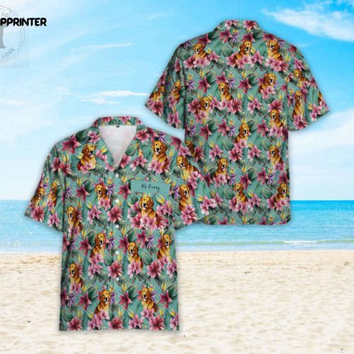 Custom Hawaii Dog Shirt Personalized Cat Hawaii Beach Shirt   Personalized Text on Chest Pocket