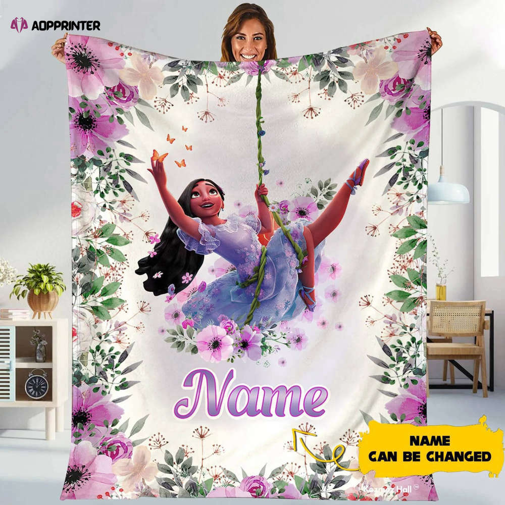 Custom  Isabela Madrigal Blanket, Encanto  Isabela Madrigal Lovers Gift, Kid Quilt Blanket Bedding Set Sofa