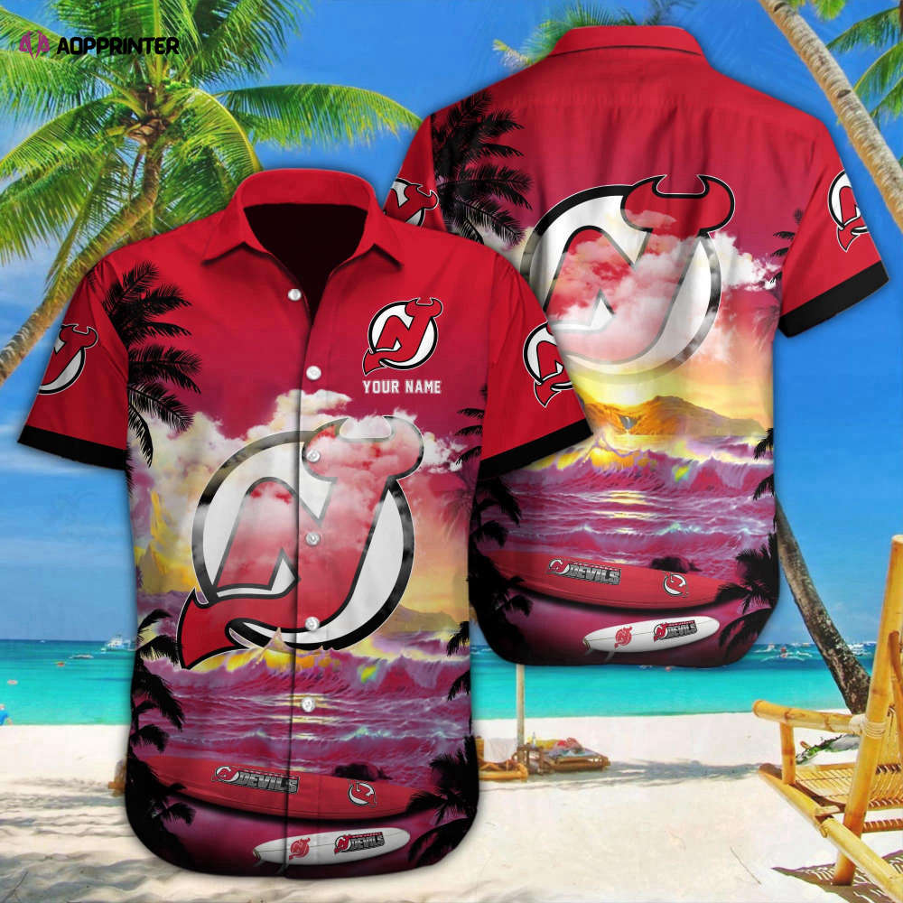 Custom New Jersey Devils Hawaii Shirt – Personalized Name