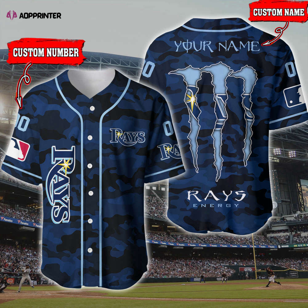 Custom Tampa Bay Rays 3D Printed Baseball Jersey – Personalized Design