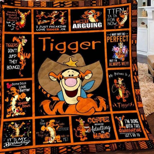 Custom Tigger Winnie The Pooh Blanket, Tigger Tigger Blanket Quilt Bedding Set Sofa