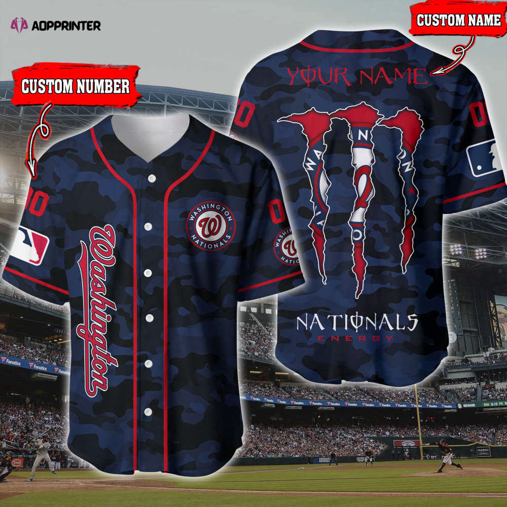 Custom Washington Nationals 3D Printed Baseball Jersey – Personalized Fan Gear