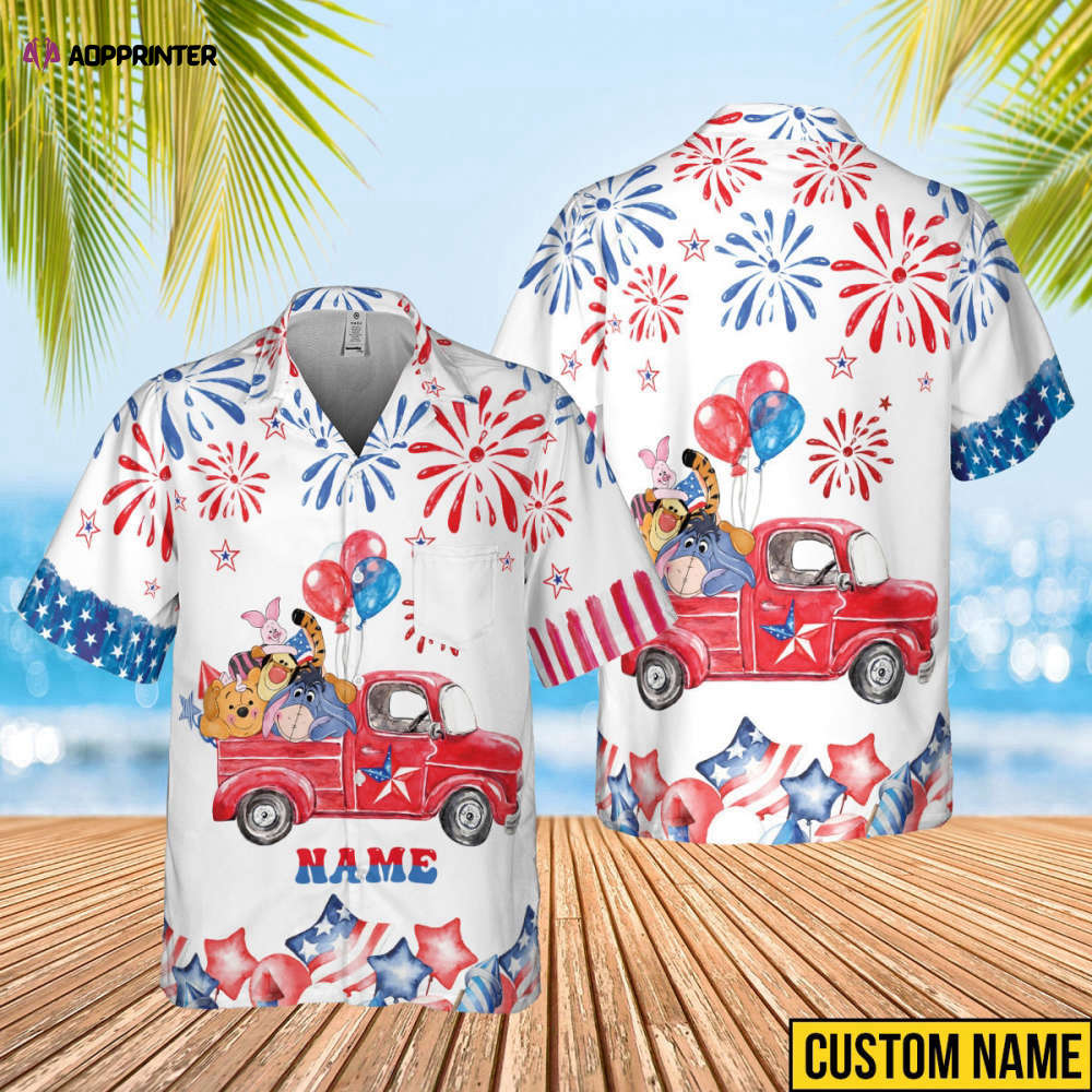 Custom Winnie The Pooh and Friends Shirt – Personalized Name Shirt for Family Vacation 2023 & 4th of July