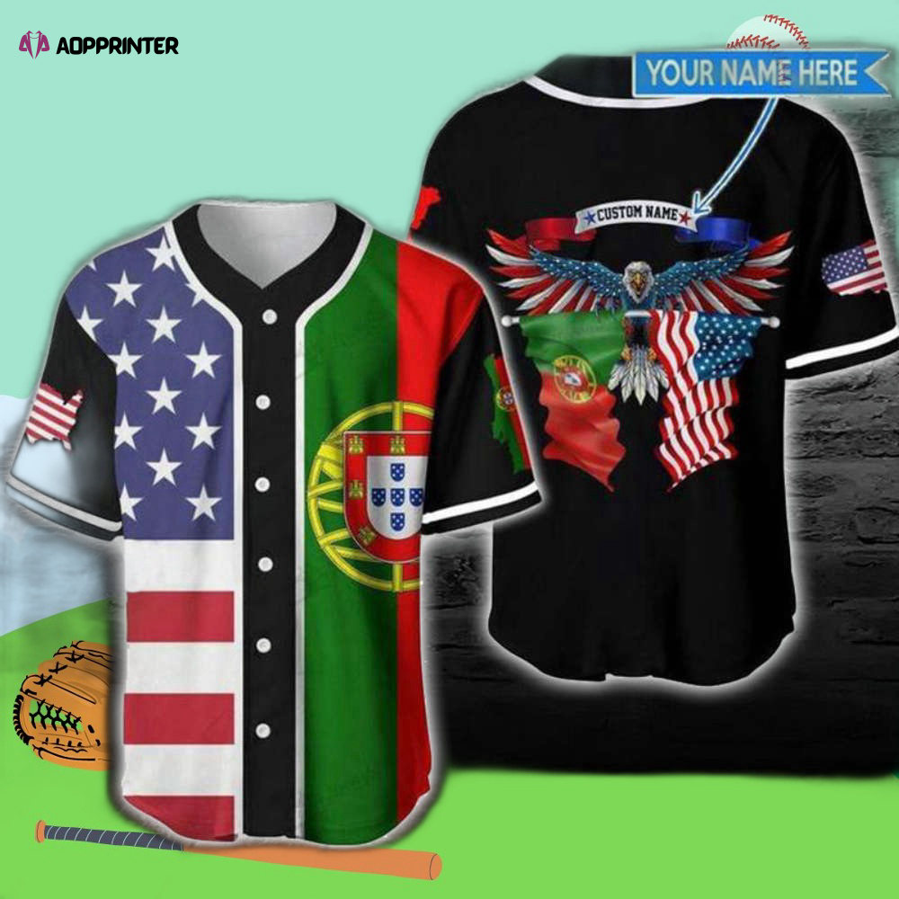 Customized America Portugal Eagle Baseball Jersey – Personalized  Printed Design