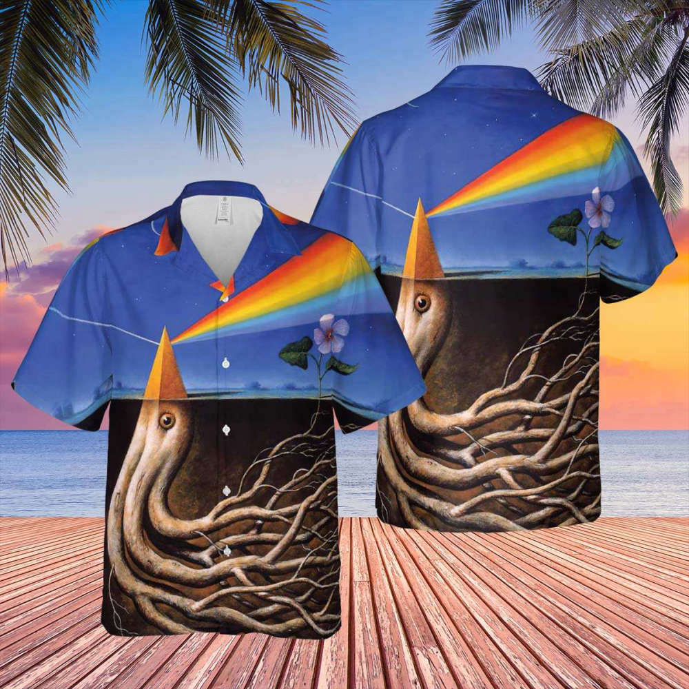 Dark Side Of the Root Art Pink Floyd Hawaiian Shirt