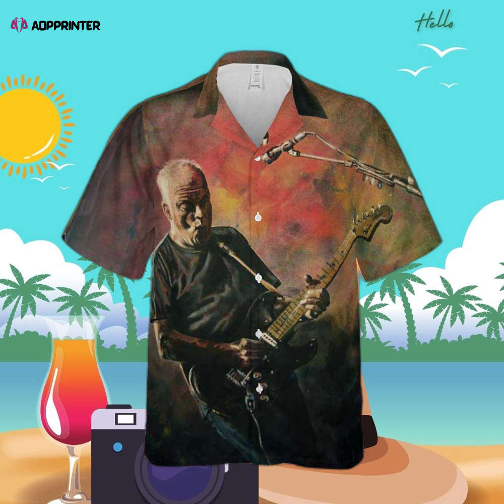 Wish You Were Here Desert Man in Bowler Pink Floyd Hawaiian Shirt Fans