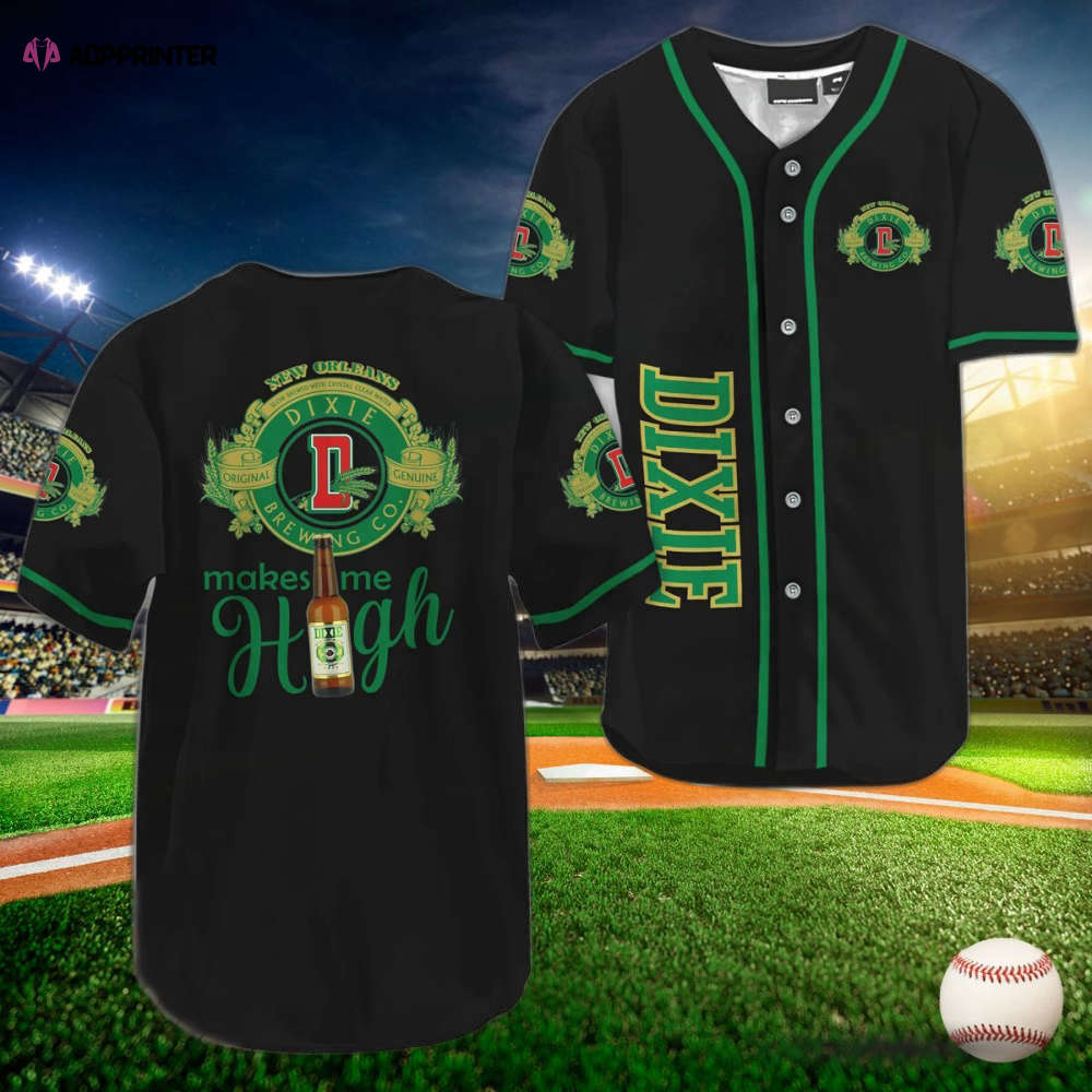 Dixie Beer Make Me High Baseball Jersey – Trendy  Stylish  & High-Quality Attire