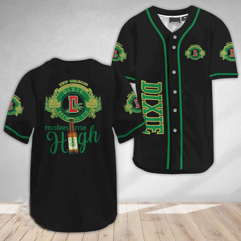 Dixie Beer Make Me High Baseball Jersey – Trendy  Stylish  & High-Quality Attire