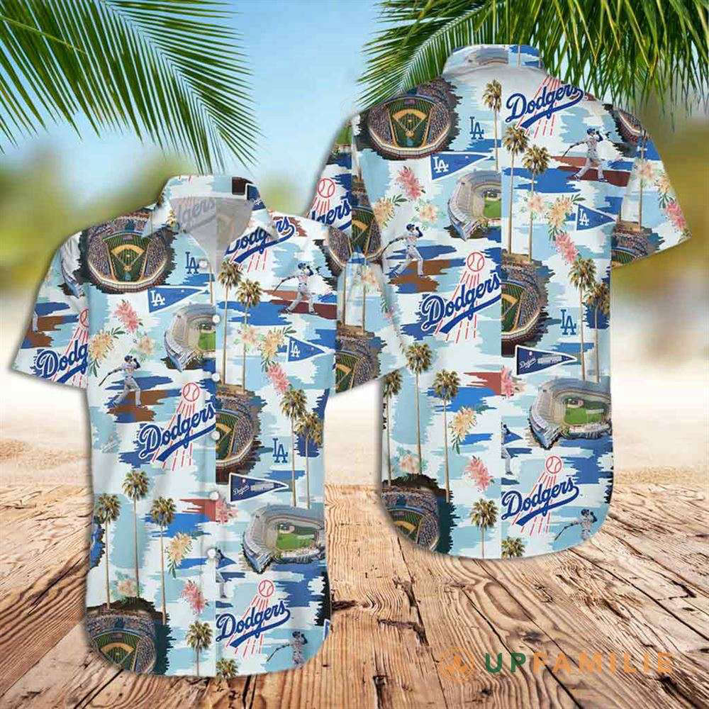 Dodger La Dodgers Tropical Hawaiian Shirt