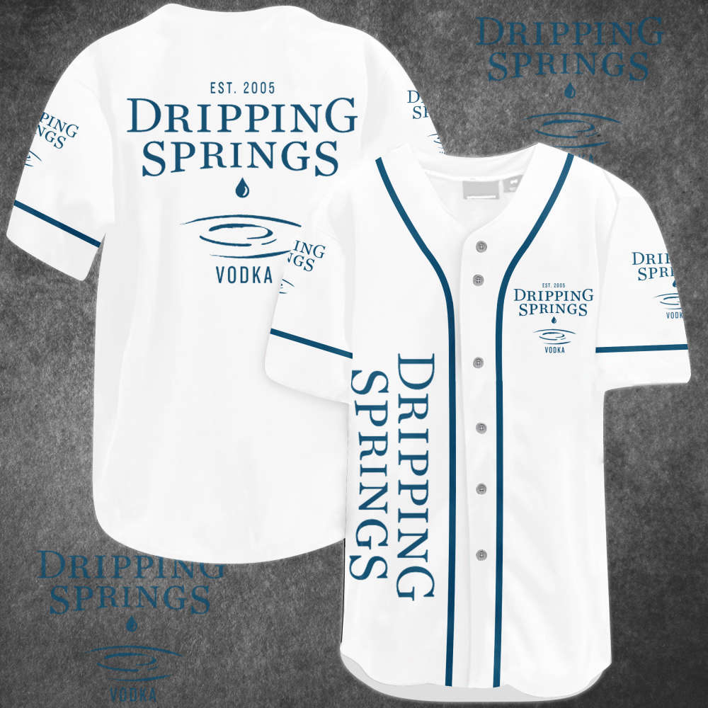 Dripping Springs Vodka Baseball Jersey: Stylish & Versatile Sportswear for Vodka Lovers