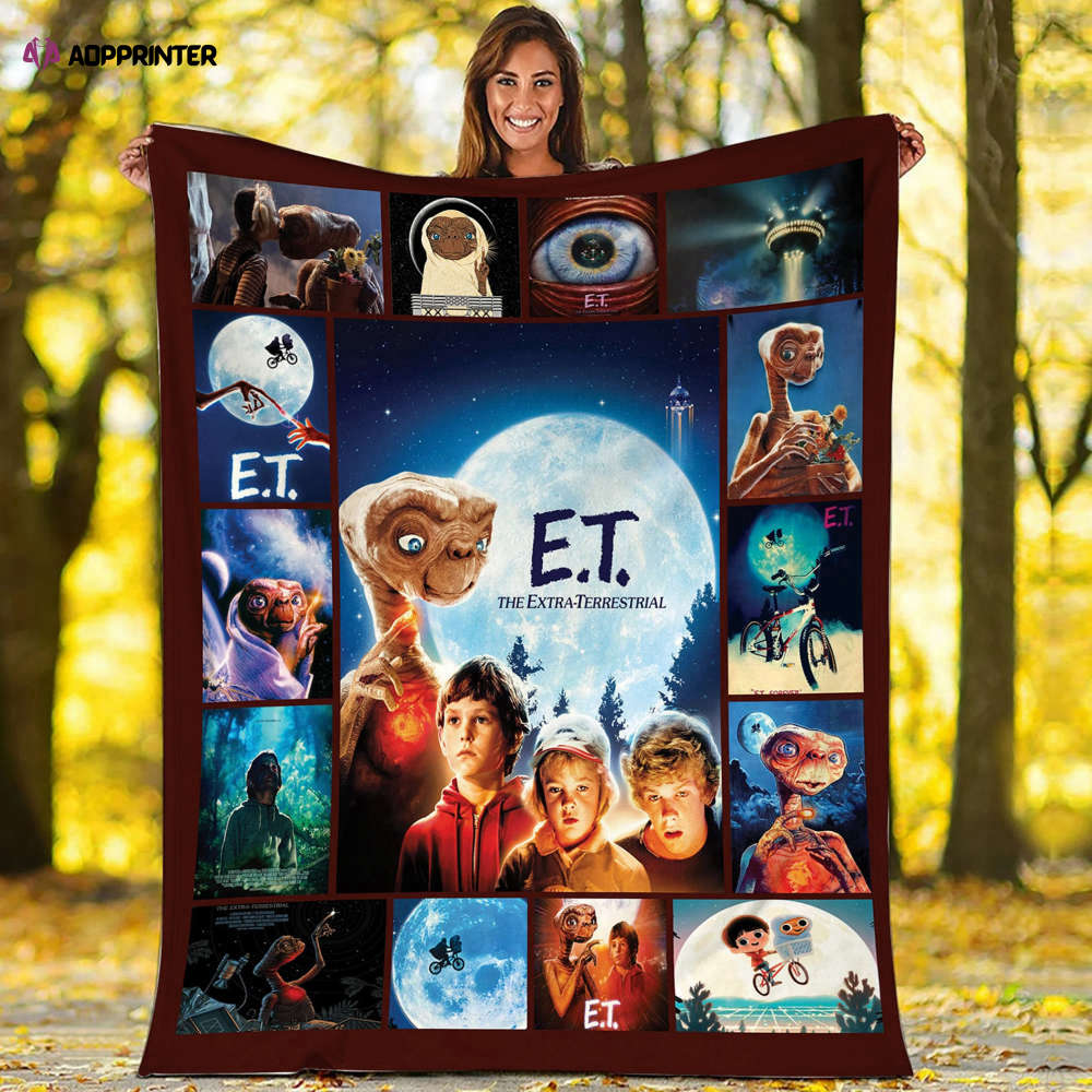 E.T. The Extra-Terrestrial Fleece Blanket, E T Elliott Gertie Tyler Throw Blanket For Bed Couch Sofa, Fleece Quilt Blanket Gift Kid