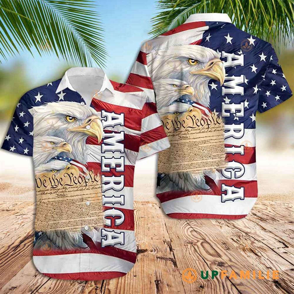 Eagle America Independence Day Cool Hawaiian Shirt