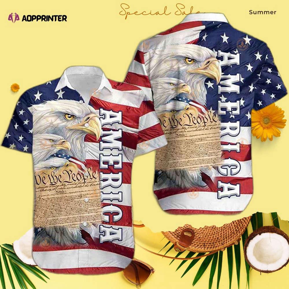 Eagle America Independence Day Cool Hawaiian Shirt