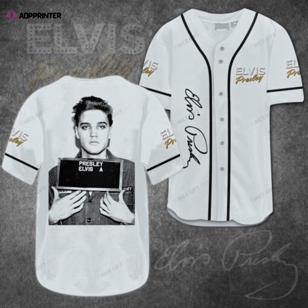 Elvis Presley Baseball Jersey: 3D Printed  Stylish & Iconic