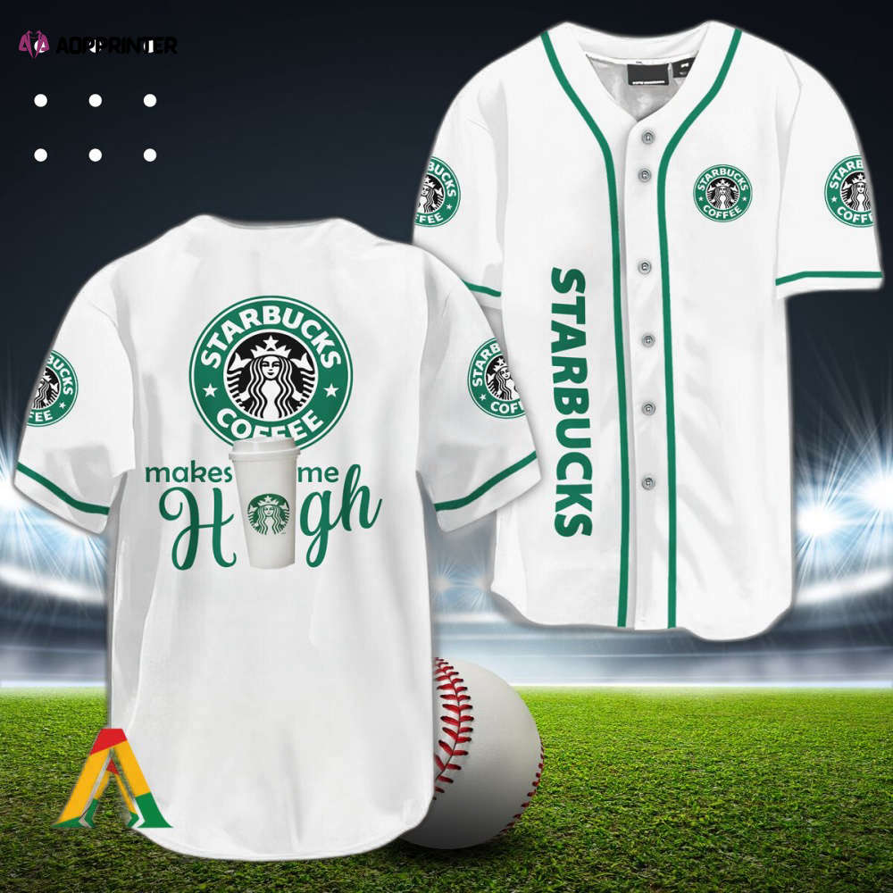 Get Elevated with Starbucks Make Me High Baseball Jersey – Stand Out in Style