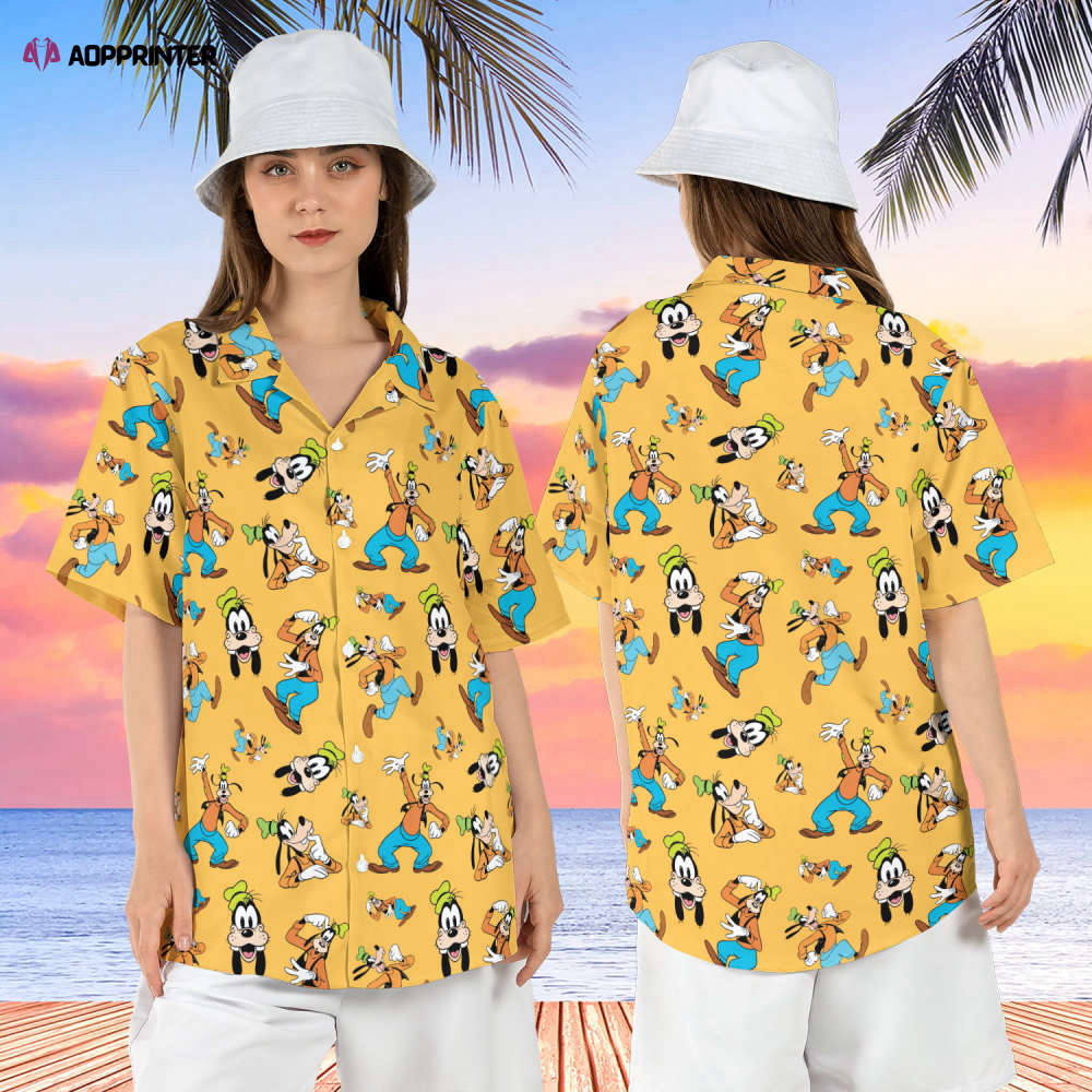 Goofy Summer Hawaiian Shirt Disneyland Beach Hawaii Shirt Mickey and Friends Goofy Button Up Shirt Goofy Holiday Short Sleeve Shirt
