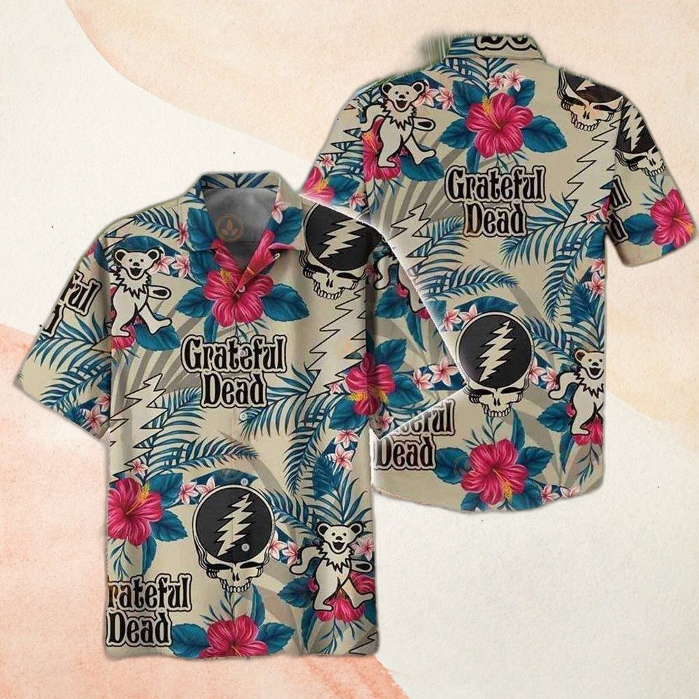 Grateful Dead Greatful Dead Sunset Beach Pattern Hawaiian Shirt