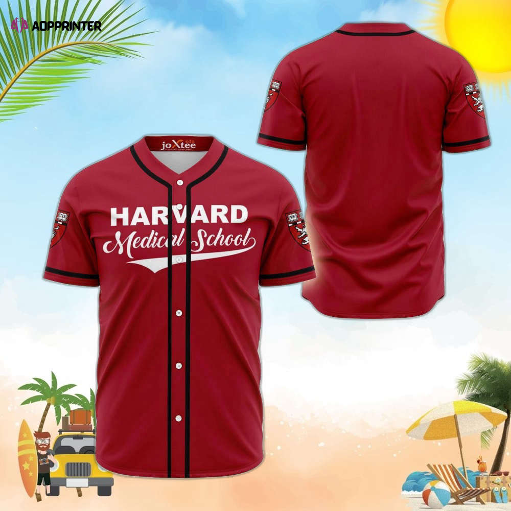 Harvard School Red Baseball Jersey