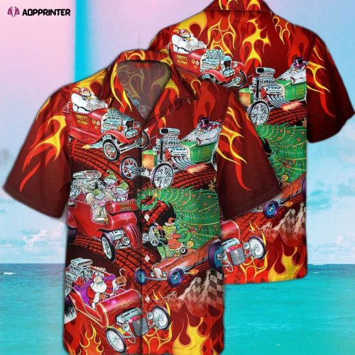 Hot Rod Santa Christmas Hawaiian Aloha Shirts – Best Holiday Attire